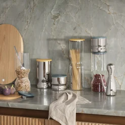 Georg Jensen ALFREDO opbevaringsdåse mini 0,5 L, rustfrit stål/grøn