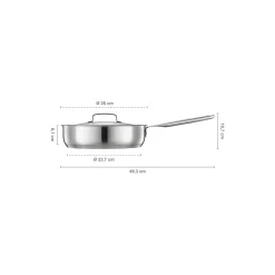 Fiskars All Steel sauterpande med låg Ø 26 cm