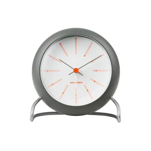 Arne Jacobsen Clocks Bankers Bordur, mørk grå