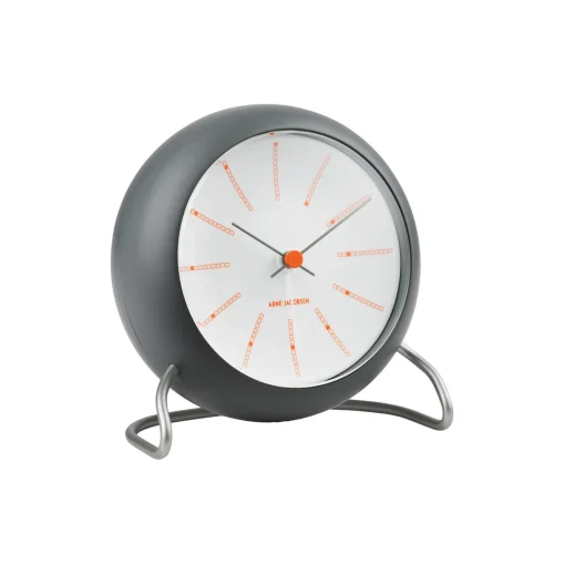 Arne Jacobsen Clocks Bankers Bordur, mørk grå