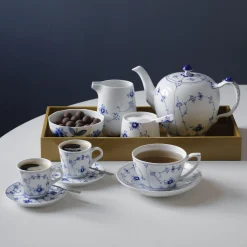 Royal Copenhagen Blå Elements skål med ske