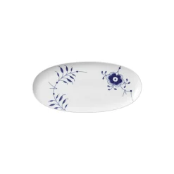 Royal Copenhagen Blå Mega Riflet aflangt fad 37 cm