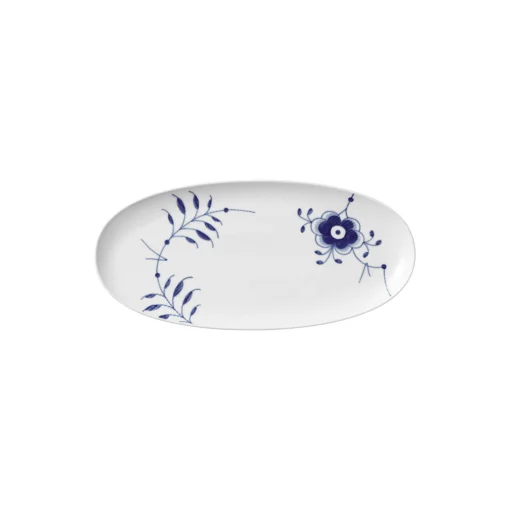 Royal Copenhagen Blå Mega Riflet aflangt fad 37 cm