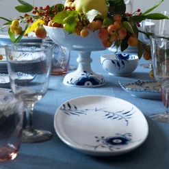 Royal Copenhagen Blå Mega Riflet aflangt fad 37 cm