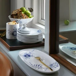 Royal Copenhagen Blå Mega Riflet coupe tallerken Ø 19 cm