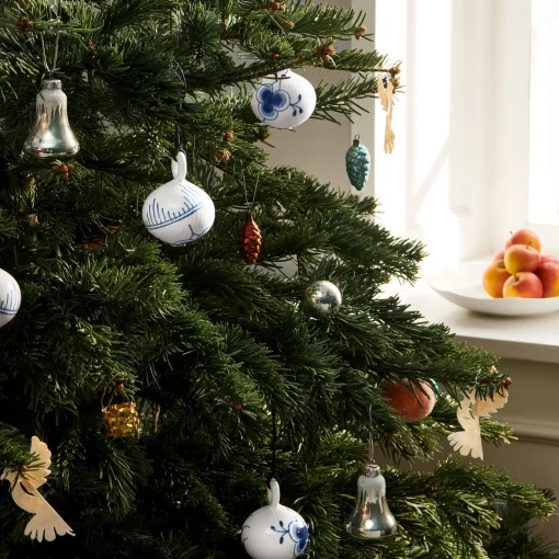 Royal Copenhagen Blå Mega Riflet julekugle #1