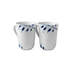 Royal Copenhagen Blå Mega Riflet krus 36 cl, 2 stk