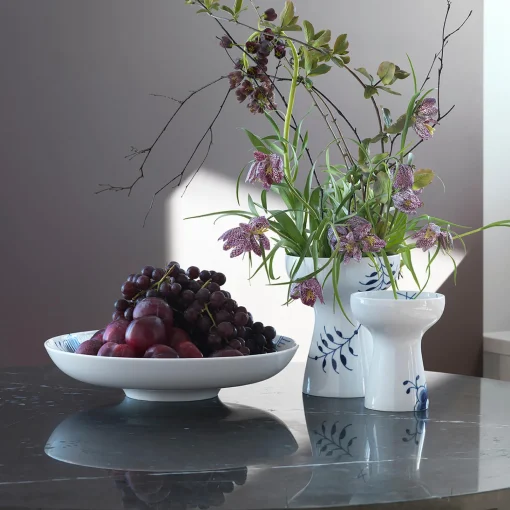 Royal Copenhagen Blå Mega Riflet vase 15 cm
