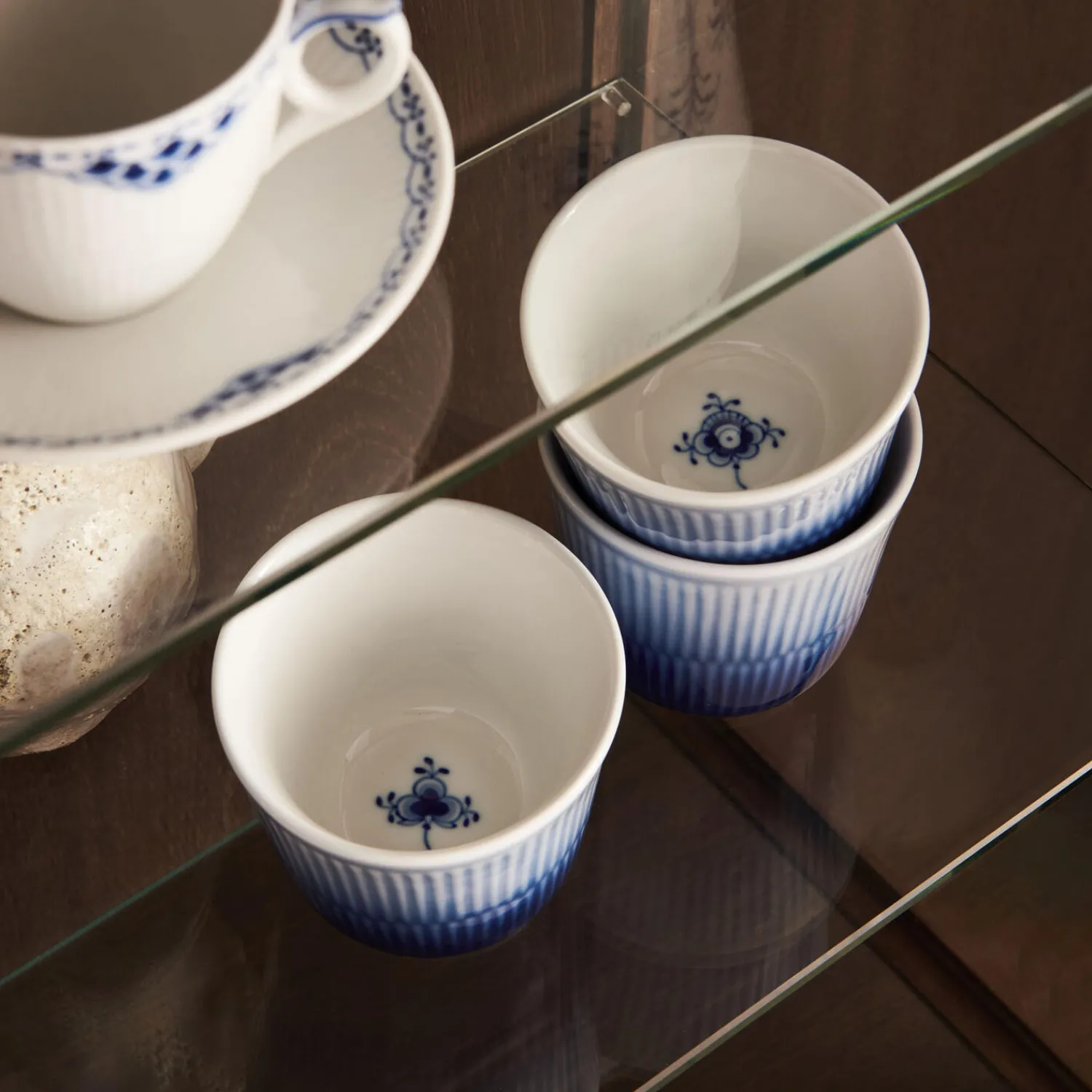 Royal Copenhagen Blue Mist termokrus 2 stk., Nøddeblomst og Stilblomst