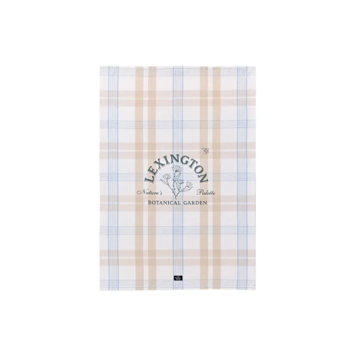 Lexington Botanical Checked Organic Cotton Kitchen Towel,