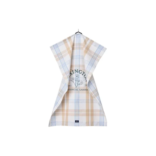 Lexington Botanical Checked Organic Cotton Kitchen Towel,