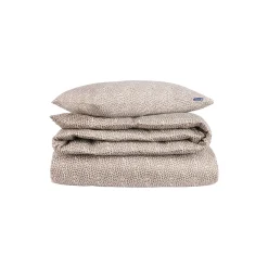 Lexington Cotton Sateen Bed Set, stone/white/beige