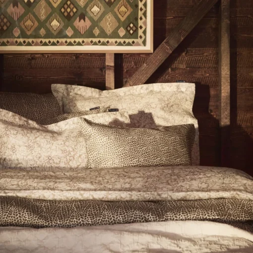 Lexington Cotton Sateen Bed Set, stone/white/beige