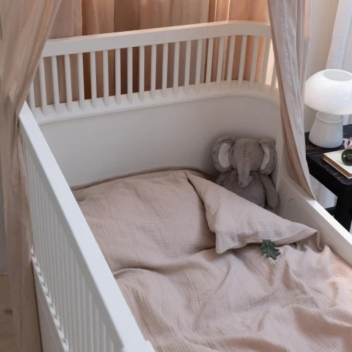 Børn Sebra 2-delt musselin babysengetøj, seabreeze beige