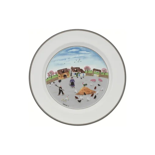 Villeroy & Boch Design Naif tallerken Ø 27 cm, poultry farm