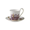 Royal Copenhagen Flora højhankskop med underkop iris 27 cl