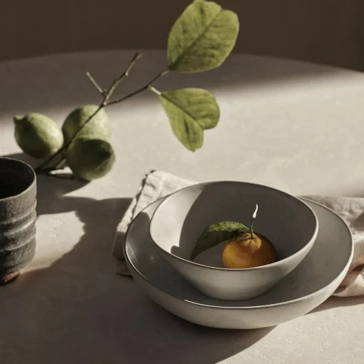Ferm Living Flow Bowl, off-white speckle
