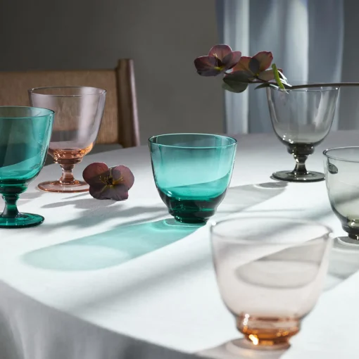 Holmegaard Flow glas på fod,