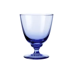 Holmegaard Flow glas på fod, mørk blå