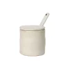 Ferm Living Flow Krukke med ske, off white