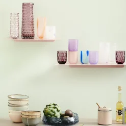 Kodanska Flow Longdrink, pink w red stripes