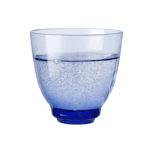 Holmegaard Flow vandglas, mørk blå