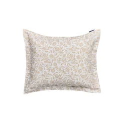 Lexington Flowers Cotton Sateen Pillowcase, white/beige