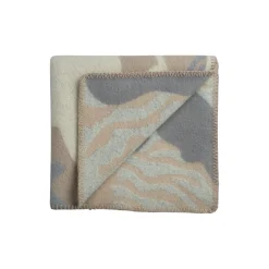 Røros Tweed FUGL OG FISK Half Size Throw, grey/beige