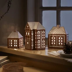 Kähler Gingerbread lyshus stor, brun