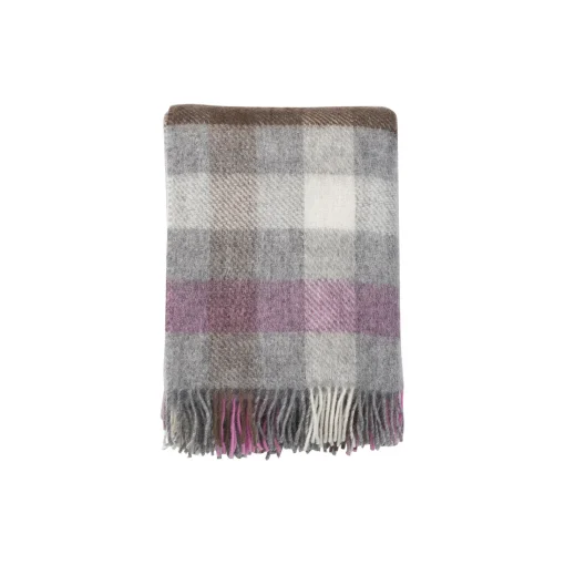 Klippan Yllefabrik Gotland multi uld plaid, multi pink