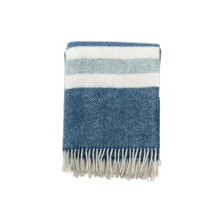 Klippan Yllefabrik Gotland stripe plaid, petrol