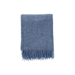 Klippan Yllefabrik Gotland uld plaid, infinity blue