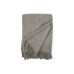Klippan Yllefabrik Gotland uld plaid, natural grey