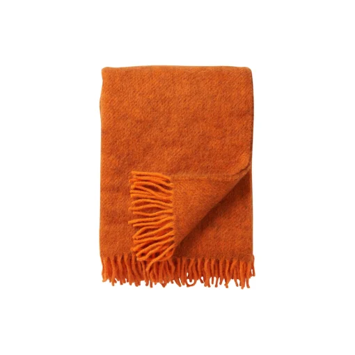 Klippan Yllefabrik Gotland uld plaid, orange