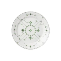 Royal Copenhagen Grøn Musselmalet Riflet tallerken Ø 25 cm