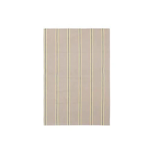 Ferm Living Hale Tea Towel, oyster/lemon/bright blue