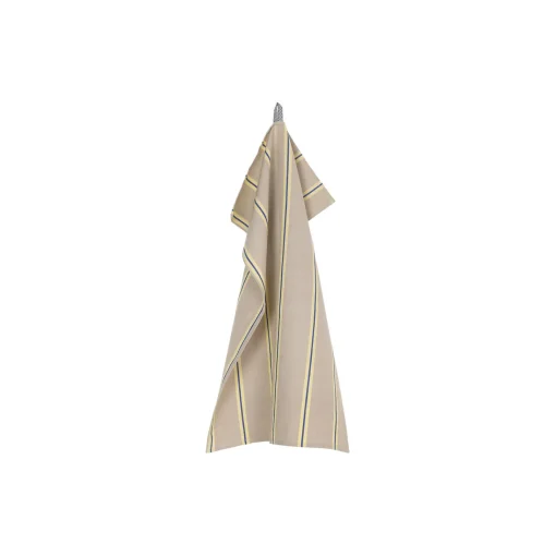 Ferm Living Hale Tea Towel, oyster/lemon/bright blue