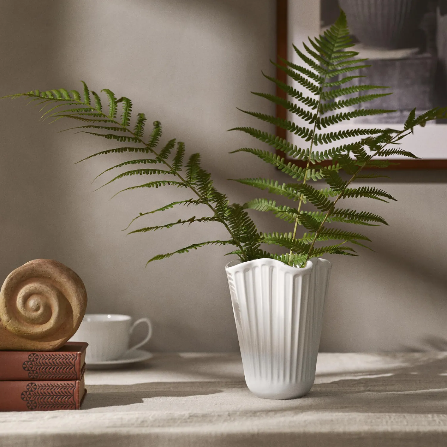 Kähler Hammershøi Unfold Vase, hvid