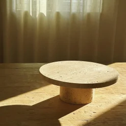 HOEME Copenhagen Høj dekorativt fad, sand