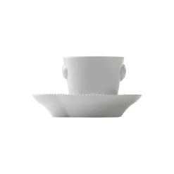 Royal Copenhagen Hvid Elements espressokop med underkop 9 cl