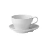Royal Copenhagen Hvid Elements kop med underkop 26 cl