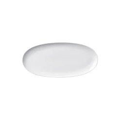 Royal Copenhagen Hvid Riflet aflangt fad 37 cm