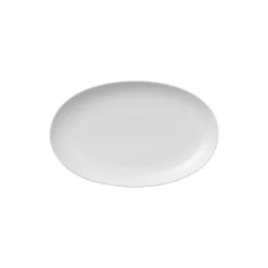 Royal Copenhagen Hvid Riflet asiet 23,5 cm