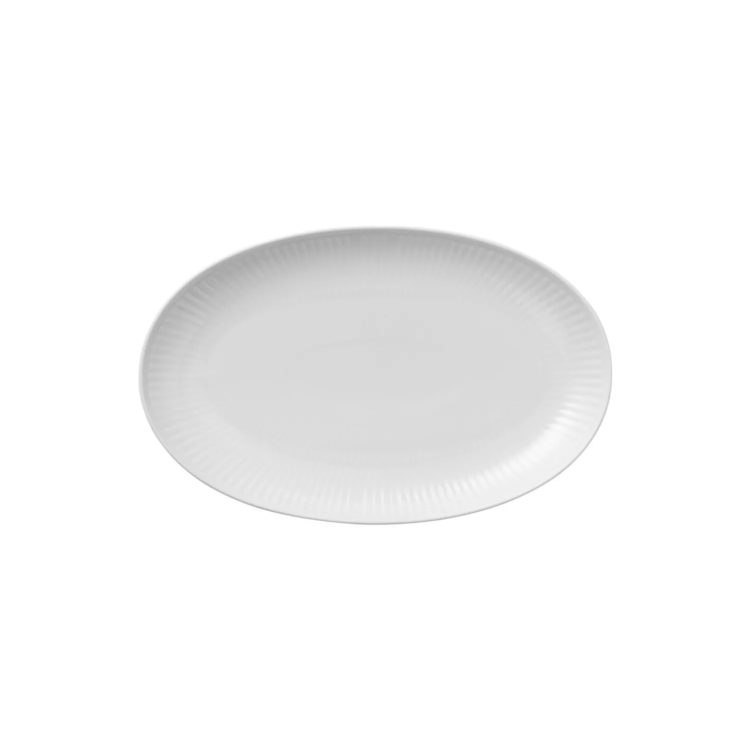 Royal Copenhagen Hvid Riflet asiet 23,5 cm