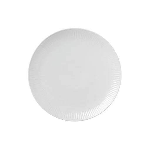Royal Copenhagen Hvid Riflet Coupe tallerken Ø 27 cm