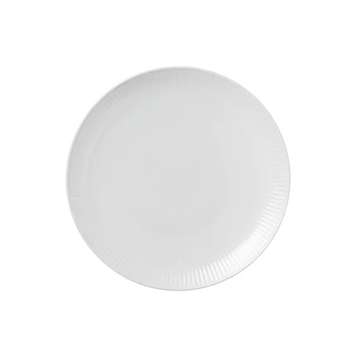 Royal Copenhagen Hvid Riflet Coupe tallerken Ø 23 cm