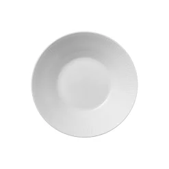 Royal Copenhagen Hvid Riflet dyb tallerken Ø 24 cm