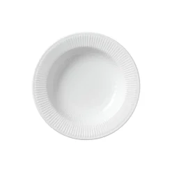 Royal Copenhagen Hvid Riflet dyb tallerken Ø 30 cm