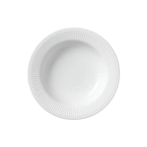 Royal Copenhagen Hvid Riflet dyb tallerken Ø 30 cm