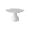 Royal Copenhagen Hvid Riflet fad på fod Ø 20 cm